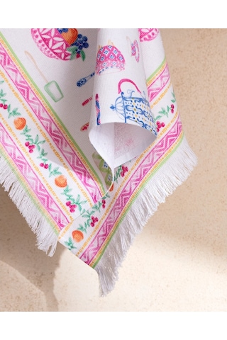 Madame Coco Cute Baskılı Mutfak Havlusu Hvlu0000000142 40x60cm-beyaz/pembe