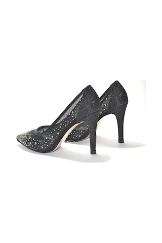 Beety By51.9247 Siyah İnce Topuk Stiletto Kadın Abiye Ayakkabı