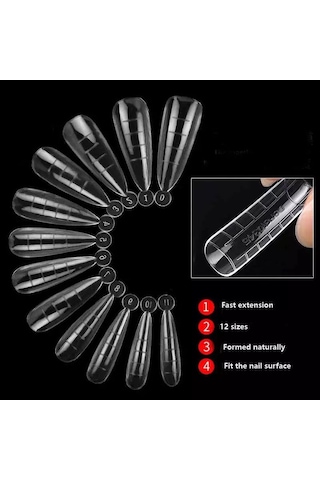 Ellea Nail 120' Li Stıletto Poly Gel Tips Kalıp Form