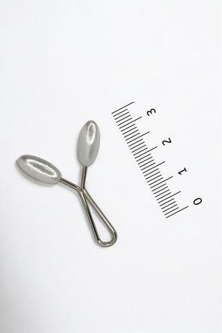 Eşarp Şal Klipsi Beyaz Arpa Model 1 Adet Klips - Kadın Tesettür Aksesuar Beyaz