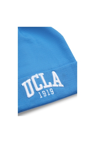 Ucla Lanıta Mavi Bere Nakışlı - Unisex Bere Mavi