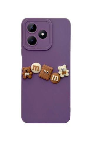 Realme Note 50 / C53 Kılıf 3d M Bear Kamera Korumalı Silikon Kapak