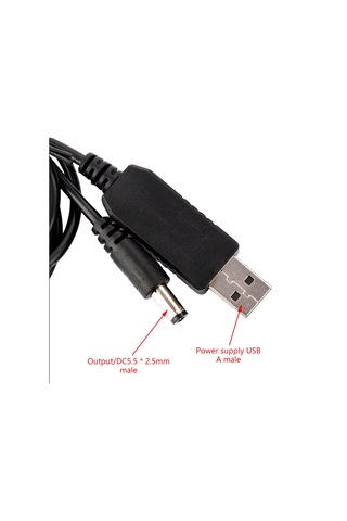 Usb To Dc Adaptör Çevirici, 100 Cm, Çevirici Kablo, 3.0 1.5 Dc Uç