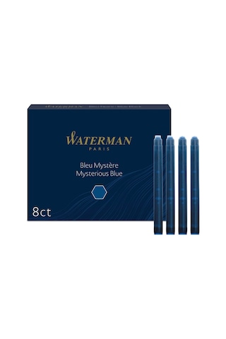Waterman Kartuş, 8'li Kutu, Siyah/mavi