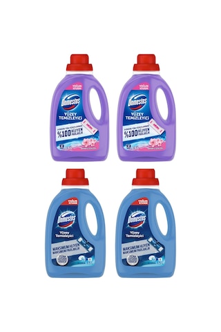 Domestos Yüzey Temizleyici 1500 Ml Bahar Ve Okyanus 4 Lü Karma Paket 4'lü Set