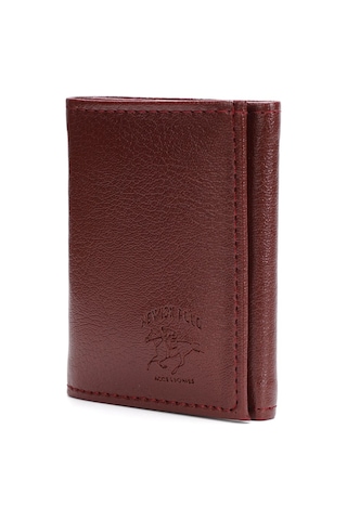 Newish Polo Erkek Deri Kağıt Para Hazneli Kartlık Ve Cüzdan New426 Bordo