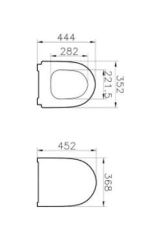VitrA Sento Klozet Kapağı 130-070-009 Slim - Duroplast - Üstten Sıkmalı - Yavaş Kapanır - Metal Menteşeli - Siyah