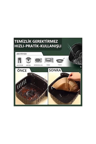 Air Fryer Fritöz Pişirme Kağıdı 50 Adet