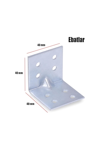 Mobilya Dolap Köşe Bağlantı L Demir Gönye 40X40X40 Mm 10 Adet N11.22469