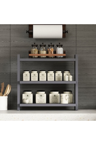 Zen Tezgah Üstü Raf- Antrasit Antrasit