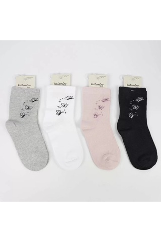 Tutsu Aks Kız Soket Çorap K46319 Asorti Çok Renkli