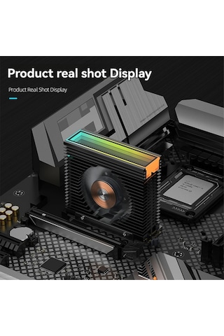 Argb M.2 2280 Ssd Soğutucu 50mm Pwm Çift Fanlı M.2 Ssd Radyatör, B