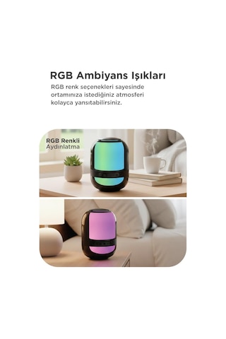 Torima GTS-2149 Bluetooth 5.0 Taşınabilir RGB Işıklı Kablosuz Hoparlör