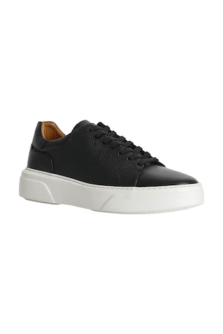 Lufian Tommy Erkek Deri Sneaker Ayakkabı - Siyah 111230187100100 Siyah