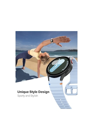 Huawei Watch Gt Gt2 Gt3 Gt4 42mm/honor Magic 2 20mm Kordon Dekoratif Örgü Çizgili Spor Silikon Kayış