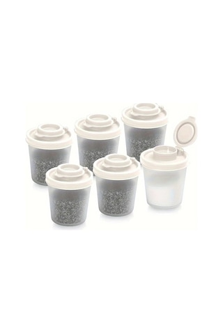 Trendooze Cloud011 Beyaz 6 Parça Hava Dayanıklı Baharatlık Tuz Karabiber Kavanozu Kamping Piknik Beyaz Beyaz