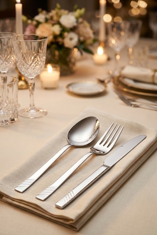 Karat Steel 18 Parça Çatal Kaşık Bıçak Takımı Silver