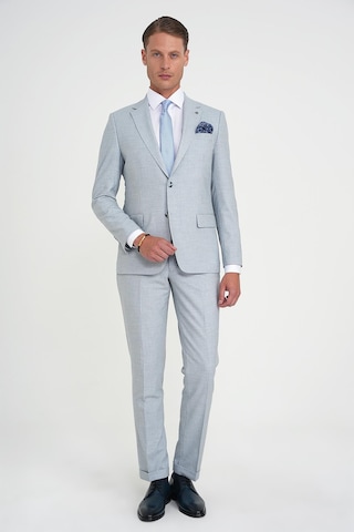 Efor Slim Fit Çift Yırtmaç Esnek Yün Mavi Takım Elbise Tk 918 Mavi