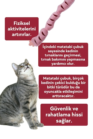 Miyav Matatabili Peluş Sosis Kedi Oyuncağı