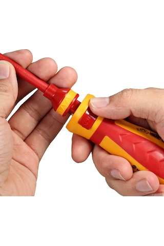 13 Parça 1000v Değiştirilebilir İzoleli Tornavida Seti, Mıknatıslı Düz, Phillips, Pozidriv, Torx Uçları Elektrikçi Onarım Araçları Kiti Diğer