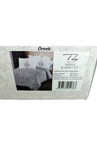 The Home Collection Bordo Larissa Fransız Güpürlü Battaniye Seti