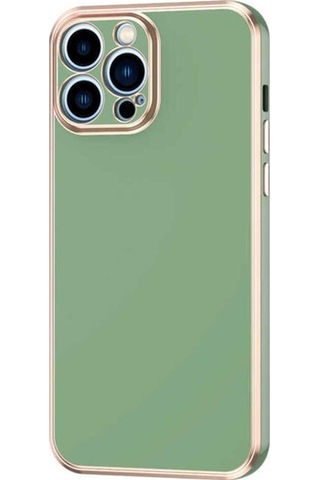 Apple Uyumlu iPhone 12 Pro Max Kılıf Zore Bark Kapak Light Green