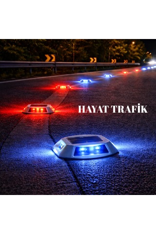 Mavi Güneş Enerjili Yol Butonu, Solar Çakar Buton