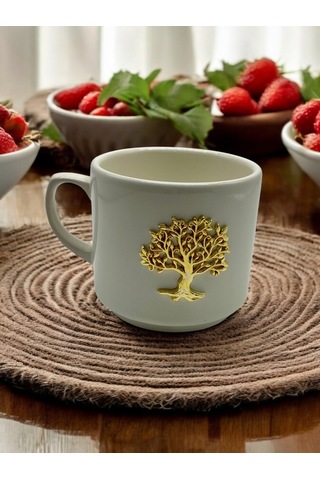 Seramik Kupa Bardak Hayat Ağacı Tasarım