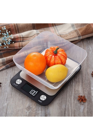 15kg Tartım Gıda Kahve Terazisi Akıllı Elektronik Dijital Terazi-a Siyah