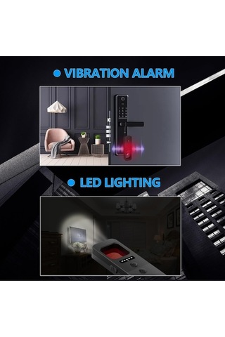 Xiaoguang Ambition Siyah Gizli Kamera Dedektörü 5'i 1 Arada Gps