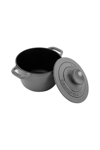 Lava Döküm Yuvarlak Tencere Döküm Demir Kapak Experience Majolik Serisi Çap Ø 23cm Gri Sku: Smg8690010576446 Açık