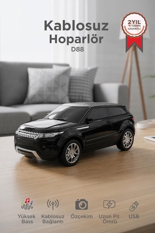 Özel Seri Radyolu Dinle Fotoğraf Çek Eğlence Bluetooth Hoparlör Suv Araba D88 Siyah 16w