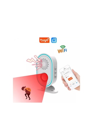 Tuya Destekli Akıllı Wifi +433 Mhz Hareket Sensörü Pır Alarm