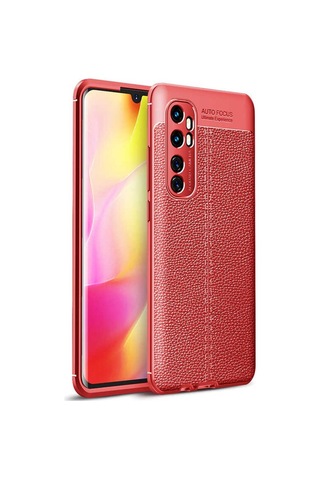 Xiaomi Mi Note 10 Lite Kılıf Zore Niss Deri Desenli Silikon Kılıf