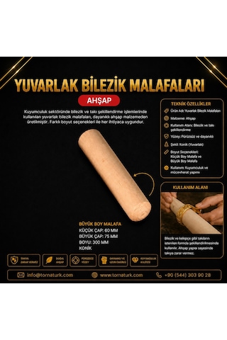 Ahşap Malafa Yuvarlak Bilezik Malafaları - Ahşap Şekillendirme Aparatı Metalik