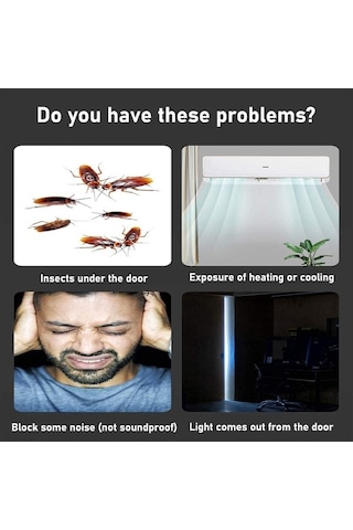 Pazly Kapı Altı Rüzgar & Ses Yalıtım Bariyeri - Tek Taraflı, Kesilebilir, Enerji Tasarruflu 35.8x110cm Kapı Altı İzolasyonu İçin Mükemmel Çözüm