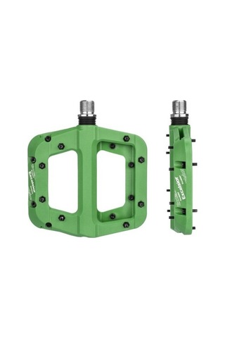 Pazly Geniş Kaymaz Naylon Pedallı Dağ Bisikleti Ayaklığı - Yeşil, Sızdırmaz Rulmanlı, Hafif Ve Dayanıklı, 9/16 İşmili