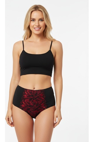 Bonbon Kadın Yüksek Bel 2'li Paket Slip Külot Bb2176 Siyah
