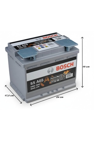 Bosch S5 A05 Agm 12 V 60 Ah 680 Cca Akü