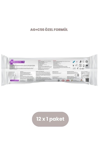 Gümüş iyon & Biyopolimer Kitin Teknolojili 12'li Perine Temizleme