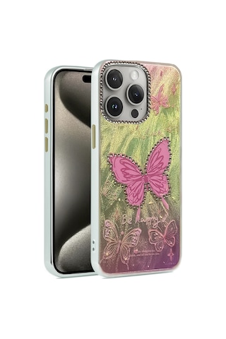 Newface - 955 - Apple iPhone Uyumlu 14 Pro Kılıf Blade Aynalı Desenli Kapak - - Kmrsfres - Desen 5