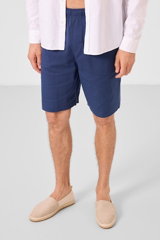 Tommylife Parlament Standart Fit Dokuma Hafif Esnek Chino Erkek Şort - 81291 Mavi