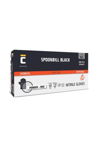 Cerva Spoonbill Tek Kullanımlık Eldiven 100'lü Siyah