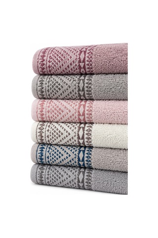 Otantik Jakarlı Banyo Havlusu Seti 6 Lı %100 Pamuk 70x140 Cm Çok Renkli
