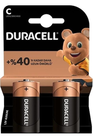 Duracell Lr14/mn1400 C Orta Boy Pil 2'li Paket