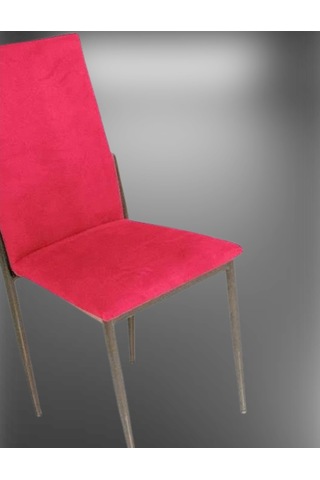 Bengimobilya Sandalye Gözde Model Metal Transmisyon Nikelaj Kırmızı Renk Kumaş (532795413)