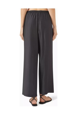 12storeez Takisada Satin Pants, Hafif Ve Yumuşak Pijama Stil Pantolon Siyah
