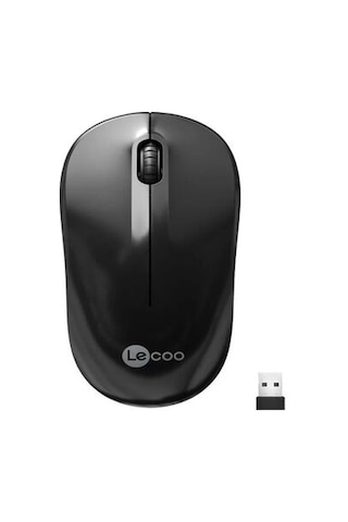 Lenovo Lecoo Ws206 Kablosuz 1200dpı 3 Tuşlu Siyah Optik Mouse