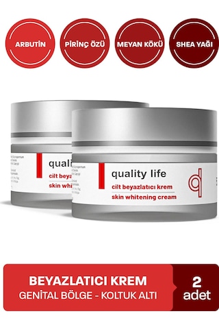 Quality Life Cilt Beyazlatıcı Krem 2 x 50 ML