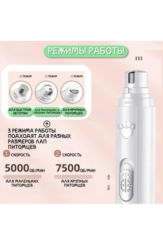 Geekyou Evcil Hayvan Tırnak Taslağı Elektrikli Şarjlı, Köpek Ve Kedi İçin Sessiz Çift Vitesli Tırnak Kesici, Abs Plastik, Usb Şarj Kablolu